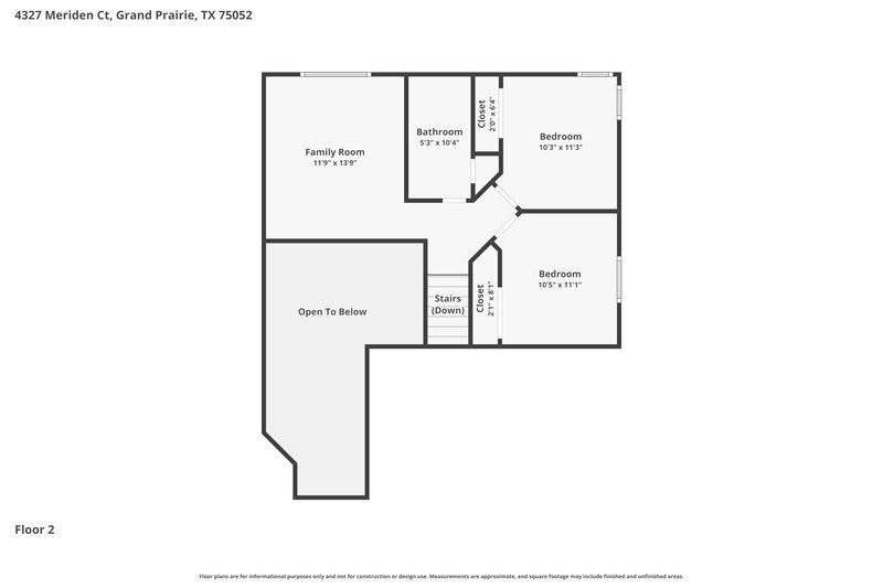 2,520/Mo, 4327 Meriden Ct Grand Prairie, TX 75052 Floor Plan View 2