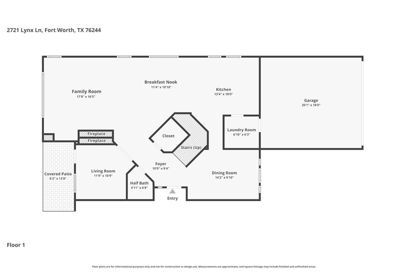 2,560/Mo, 2721 Lynx Ln Fort Worth, TX 76244 Floor Plan View