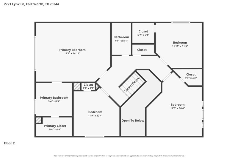 2,560/Mo, 2721 Lynx Ln Fort Worth, TX 76244 Floor Plan View 2