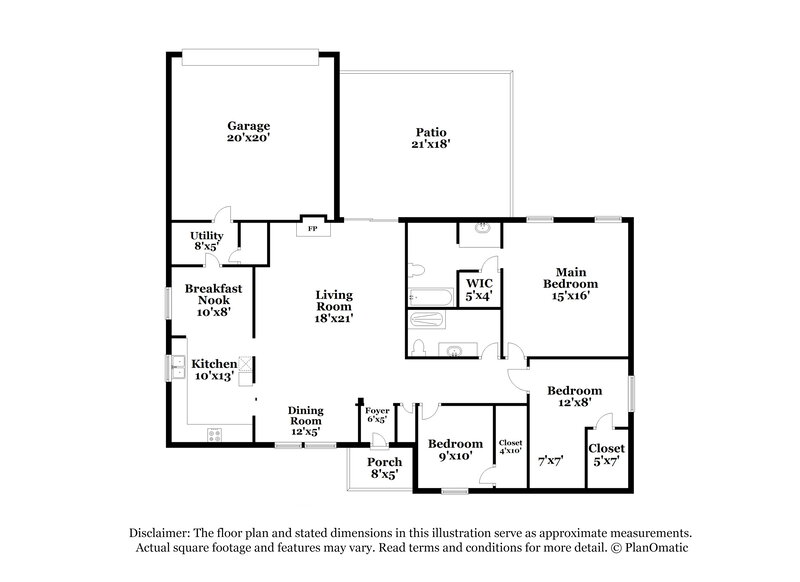2,490/Mo, 1915 Sierra Dr Lewisville, TX 75077 Floor Plan View