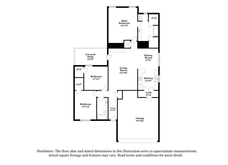 1,865/Mo, 6305 Woodcreek Trl Fort Worth, TX 76179 Floor Plan View