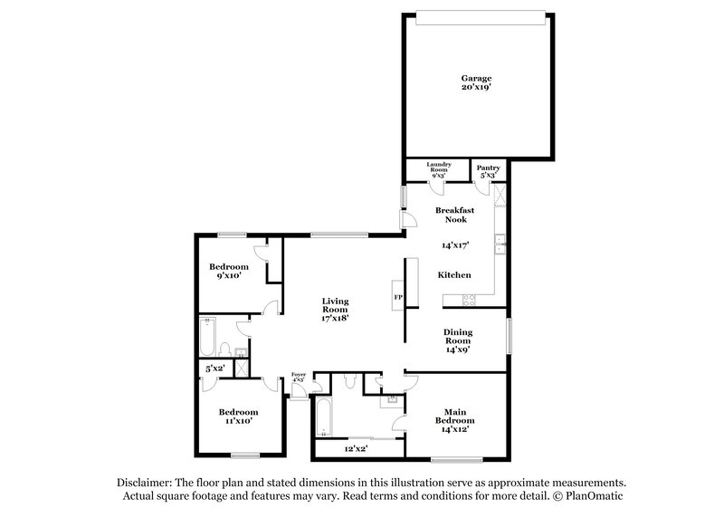 2,050/Mo, 1272 Roan Dr Lancaster, TX 75134 Floor Plan View
