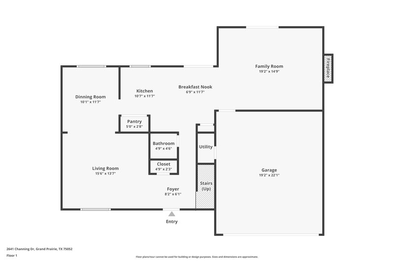 2,245/Mo, 2641 Channing Dr Grand Prairie, TX 75052 Floor Plan View