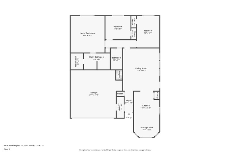 2,145/Mo, 5904 Heatherglen Terrace Fort Worth, TX 76179 Floor Plan View