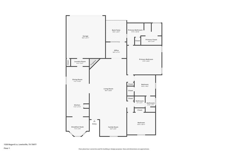 2,970/Mo, 1330 Bogard Ln Lewisville, TX 75077 Floor Plan View