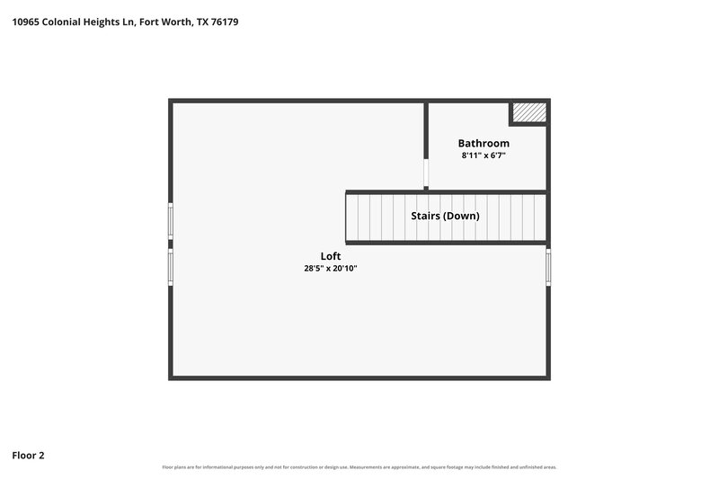 2,100/Mo, 10965 Colonial Heights Ln Fort Worth, TX 76179 Floor Plan View 2