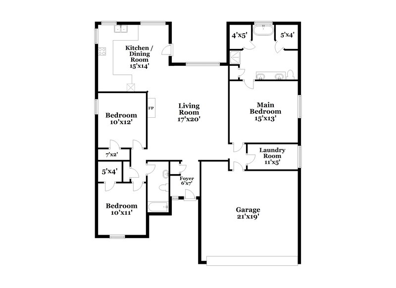 2,140/Mo, 166 Adams Dr Crowley, TX 76036 Floor Plan View