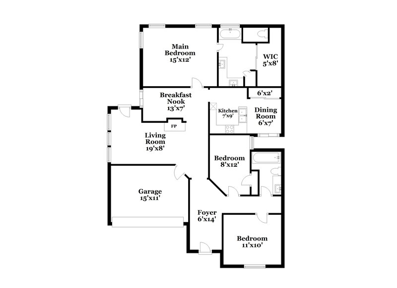 2,225/Mo, 8705 Elbe Trail Fort Worth, TX 76118 Floor Plan View