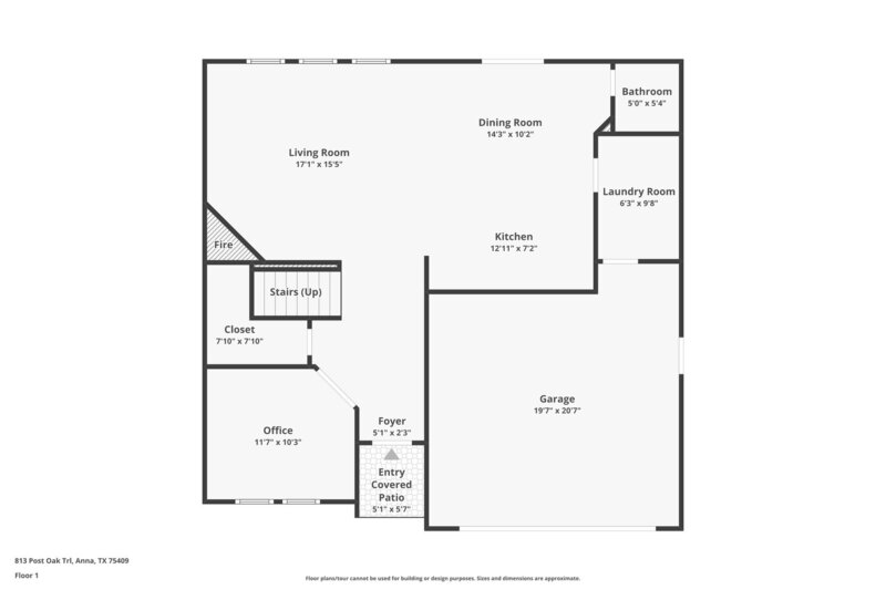 1,880/Mo, 813 Post Oak Trail Anna, TX 75409 Floorplan View