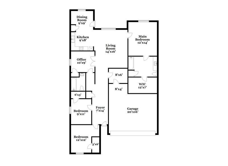 2,215/Mo, 1618 Blackburn Way Princeton, TX 75407 Floor Plan View