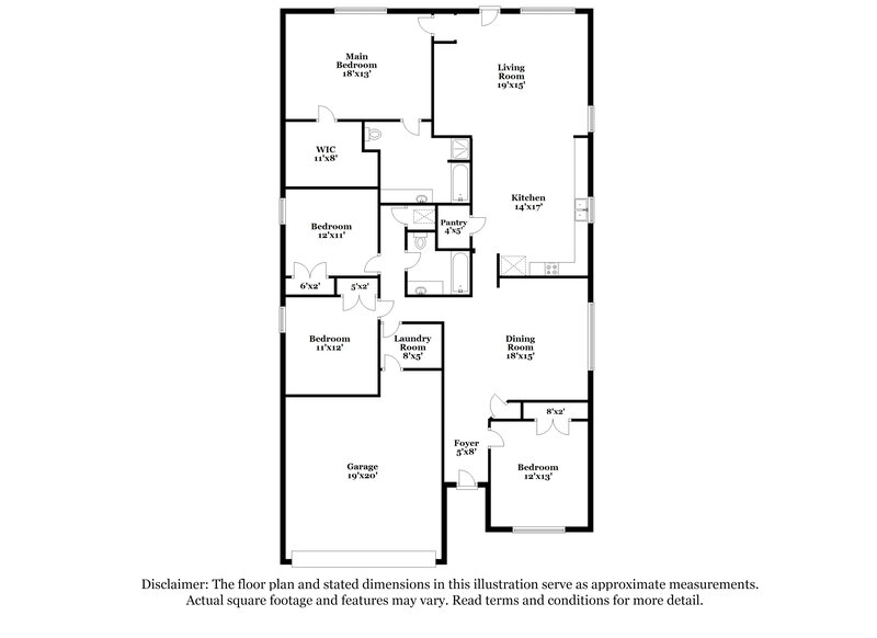2,530/Mo, 8820 Elk Creek Ln Fort Worth, TX 76123 Floor Plan View