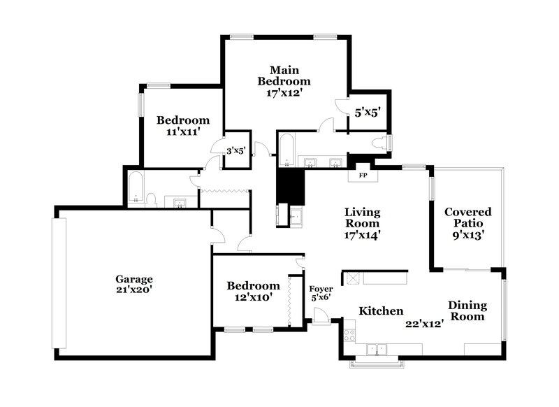 2,215/Mo, 4319 Hemingway Dr Grand Prairie, TX 75052 Floor Plan View