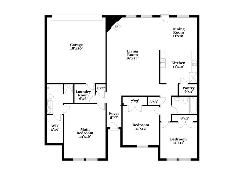 2,035/Mo, 1616 Deerwood Dr Rockwall, TX 75032 Floor Plan View