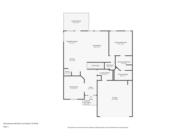2,160/Mo, 316 Cameron Hill Pt Fort Worth, TX 76134 Floor Plan View