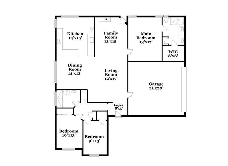 2,210/Mo, 5900 Ravenya St Fort Worth, TX 76179 Floor Plan View