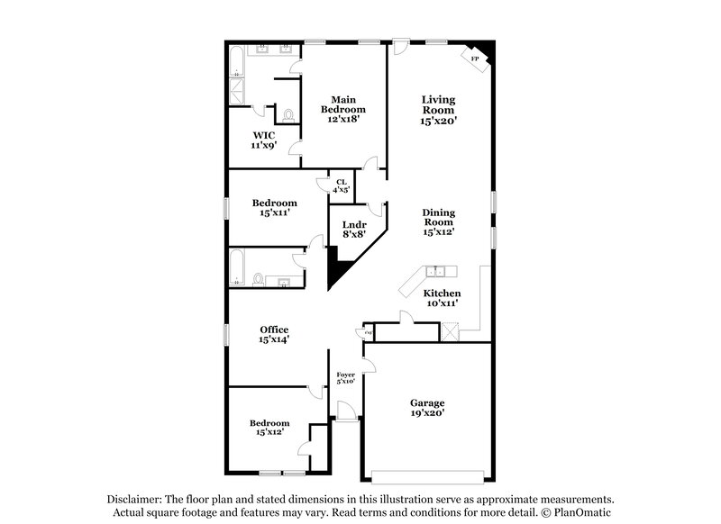 1,900/Mo, 1420 Eufemia Dr Denton, TX 76207 Floor Plan View