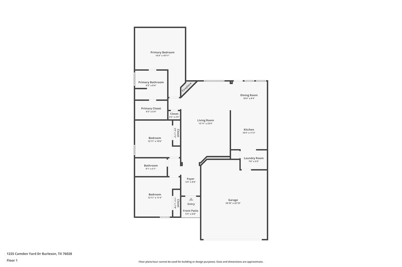 2,015/Mo, 1225 Camden Yard Dr Burleson, TX 76028 Floor Plan View