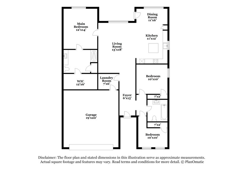 1,885/Mo, 8500 Buck Mountain Pass Fort Worth, TX 76179 Floor Plan View