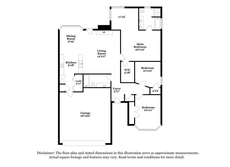 2,095/Mo, 6841 Black Wing Dr Fort Worth, TX 76137 Floor Plan View