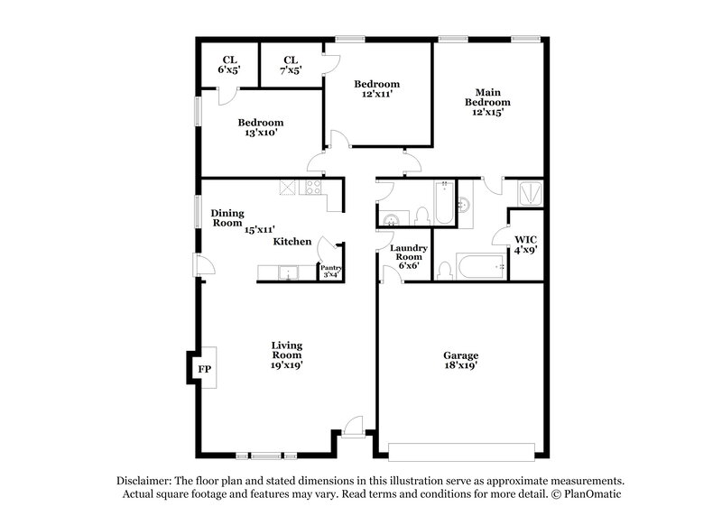2,150/Mo, 5616 Colebrook Trail Arlington, TX 76017 Floor Plan View
