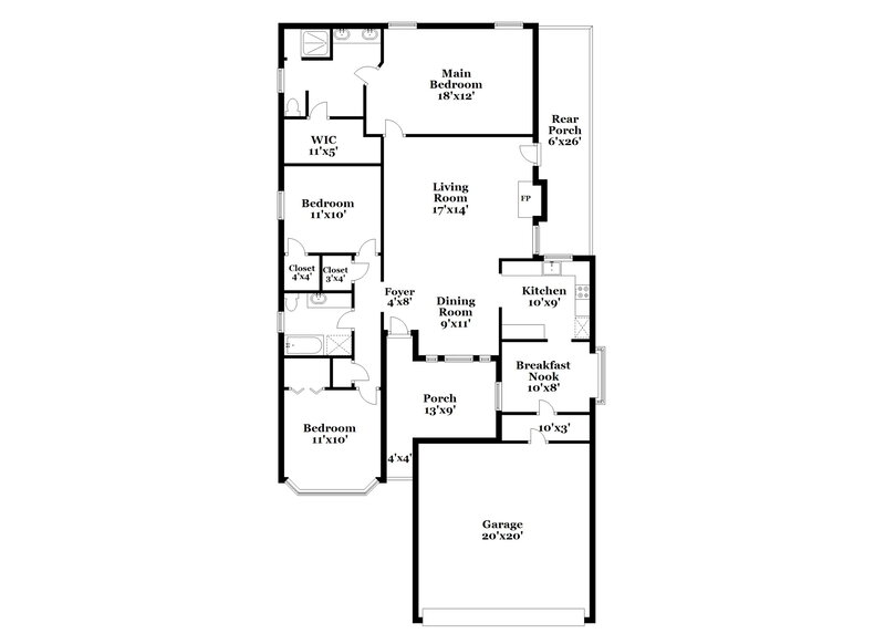 2,300/Mo, 4204 Rye Glen Dr Arlington, TX 76017 Floor Plan View