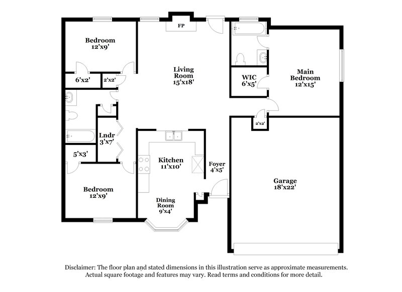 2,140/Mo, 4210 Glen Hollow Cir Arlington, TX 76016 Floor Plan View