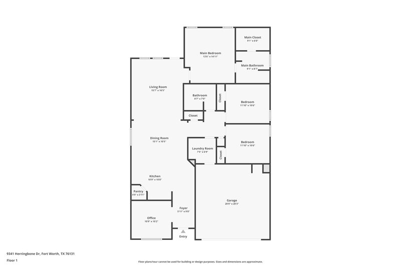 2,170/Mo, 9341 Herringbone Dr Fort Worth, TX 76131 Floor Plan View