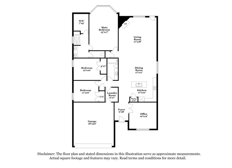 2,150/Mo, 121 Pleasant Hill Ln Fate, TX 75189 Floorplan View
