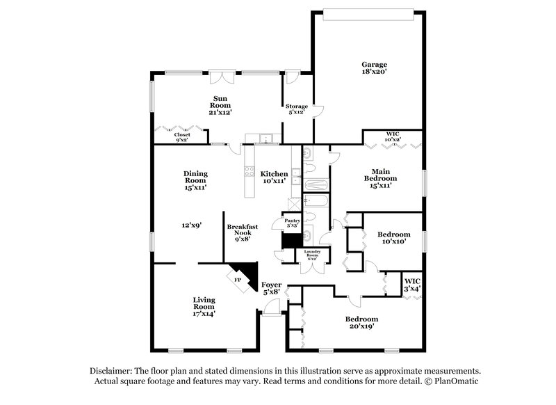 1,995/Mo, 8806 Linda Vista Dr Rowlett, TX 75088 Floorplan View