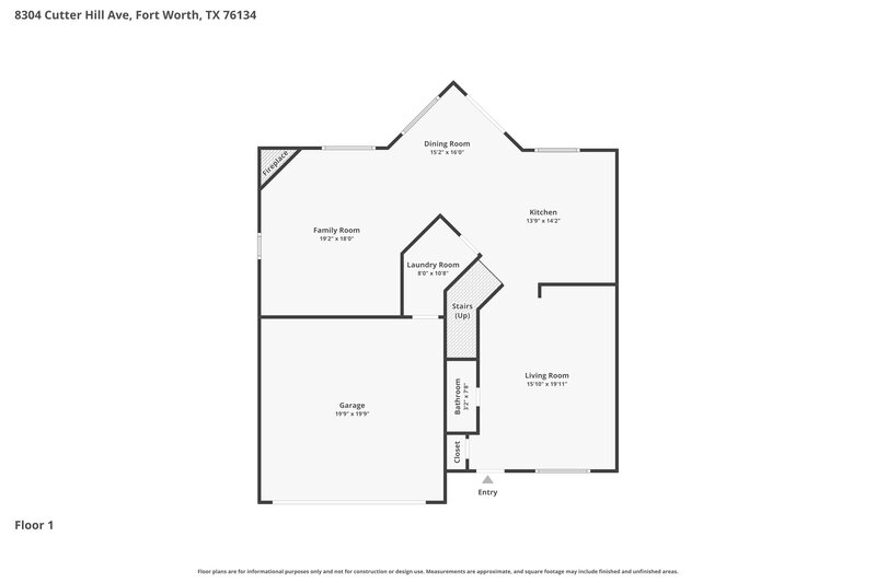 2,315/Mo, 8304 Cutter Hill Ave Fort Worth, TX 76134 Floorplan View