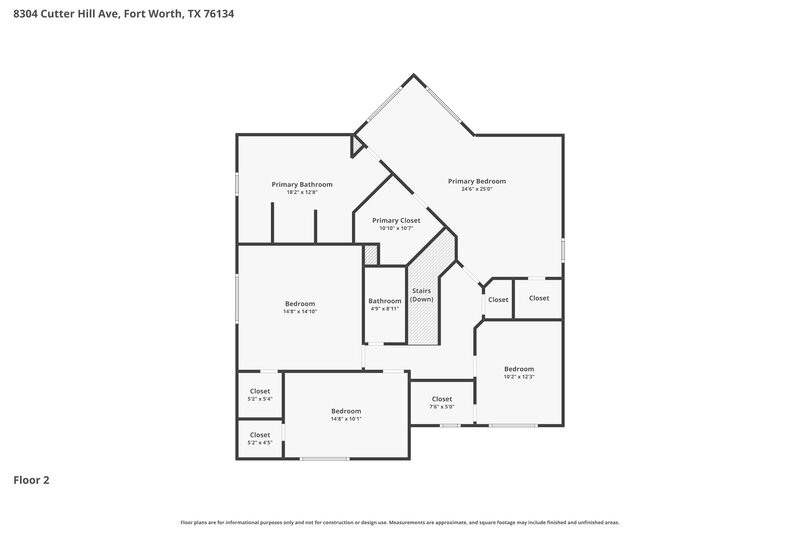 2,315/Mo, 8304 Cutter Hill Ave Fort Worth, TX 76134 Floorplan View 2