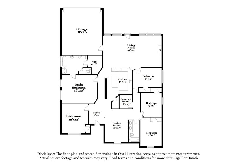 2,695/Mo, 2524 Hackberry Creek Mesquite, TX 75181 Floor Plan View