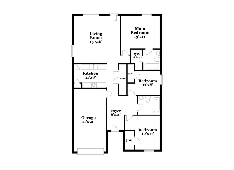 1,960/Mo, 5537 Berea St Forney, TX 75126 Floor Plan View
