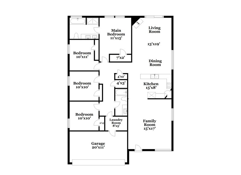 2,310/Mo, 7216 Lindentree Ln Fort Worth, TX 76137 Floor Plan View