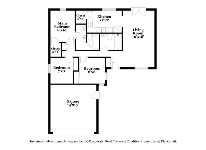 1,970/Mo, 6967 Wildbriar Ct W Fort Worth, TX 76120 Floor Plan View
