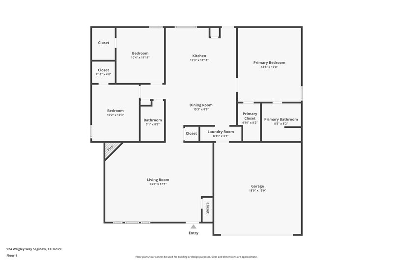 2,175/Mo, 924 Wrigley Way Saginaw, TX 76179 Floor Plan View