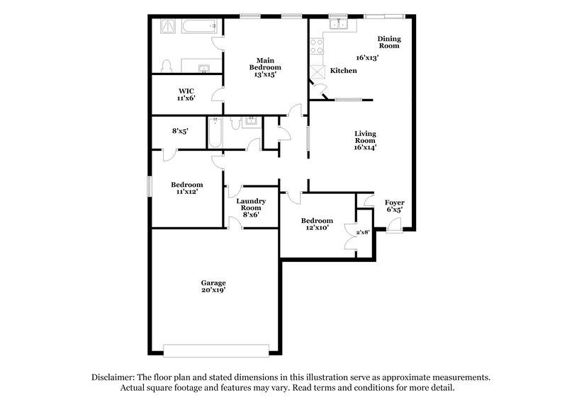 2,250/Mo, 828 Simi Dr Arlington, TX 76001 Floor Plan View