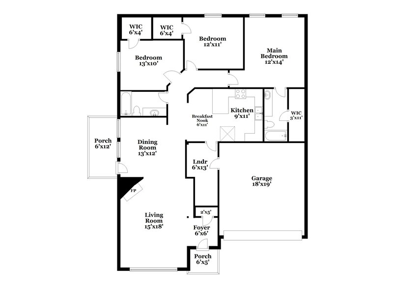 2,180/Mo, 7900 Flowertree Ct Fort Worth, TX 76137 Floor Plan View