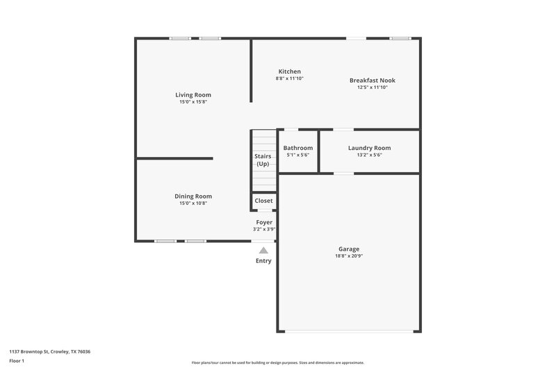 2,500/Mo, 1137 Browntop St Crowley, TX 76036 Floor Plan View