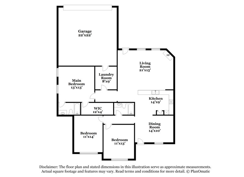 2,190/Mo, 1229 Junction Run Mesquite, TX 75181 Floor Plan View