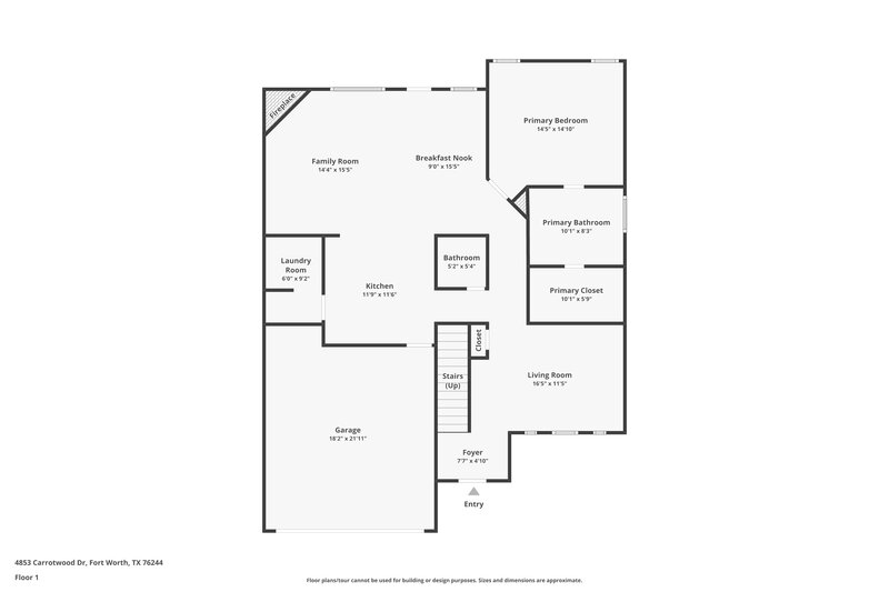 2,600/Mo, 4853 Carrotwood Dr Fort Worth, TX 76244 Floor Plan View
