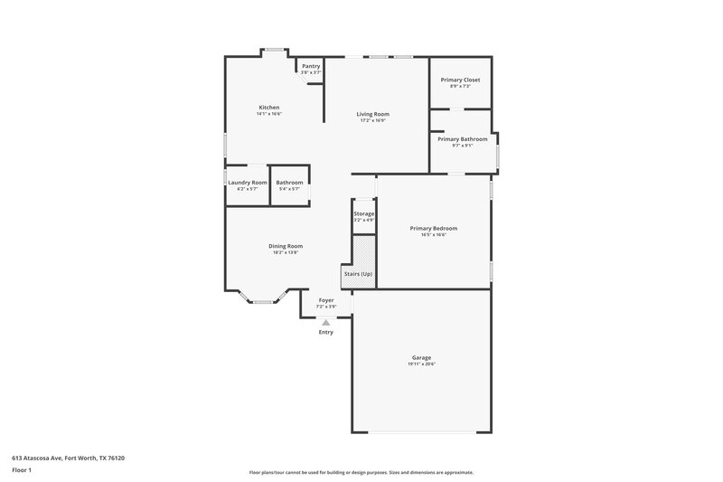 2,710/Mo, 613 Atascosa Ave Fort Worth, TX 76120 Floor Plan View