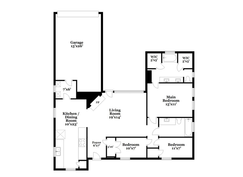 2,175/Mo, 891 W Wintergreen Rd Lancaster, TX 75134 Floor Plan View