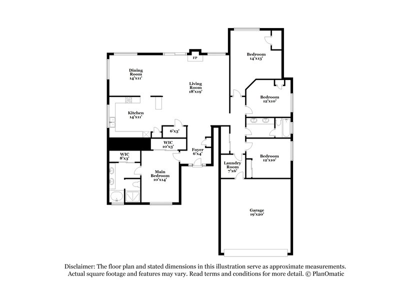 2,535/Mo, 2677 Steppington St Grand Prairie, TX 75052 Floor Plan View