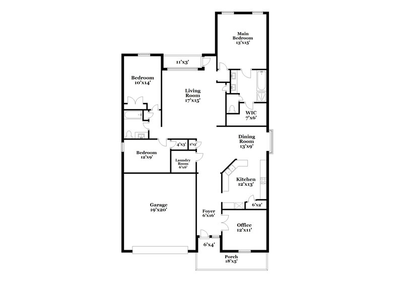 2,615/Mo, 817 Skytop Dr Fort Worth, TX 76052 Floor Plan View