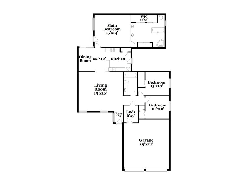 2,230/Mo, 106 Vine St Glenn Heights, TX 75154 Floor Plan View