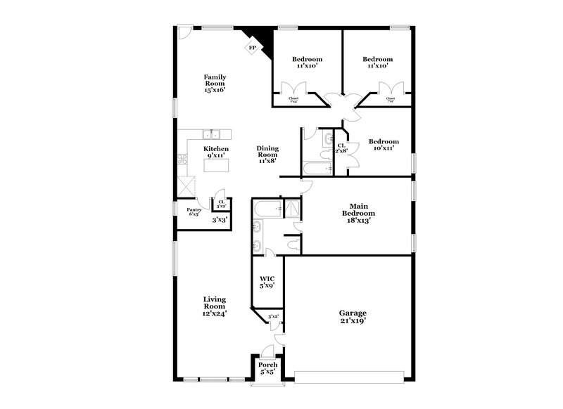 2,225/Mo, 904 Nancy Dr Royse City, TX 75189 Floor Plan View