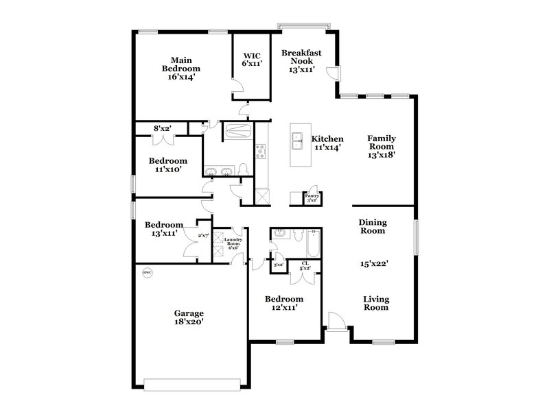 2,270/Mo, 408 Waterline Dr Crowley, TX 76036 Floor Plan View