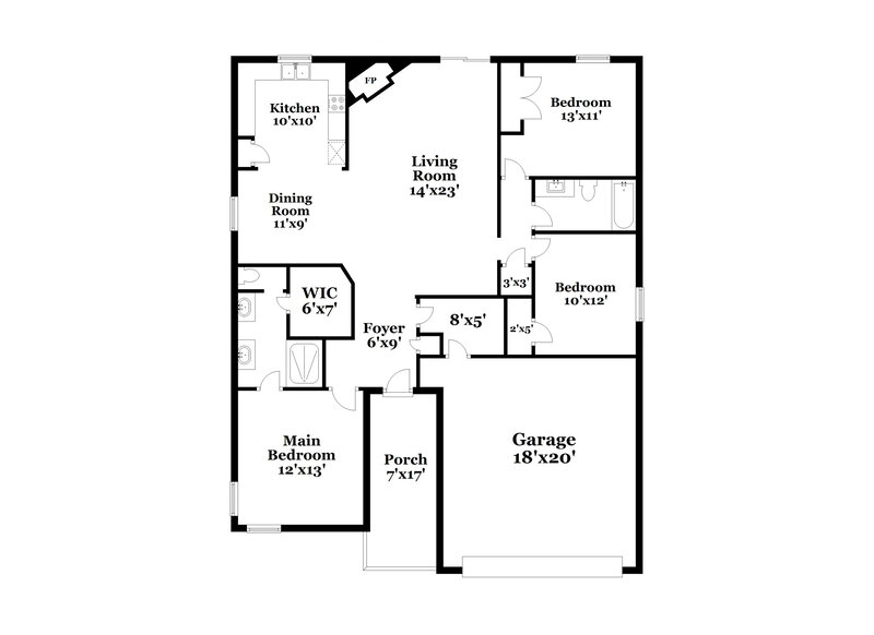 2,245/Mo, 949 Danforth Pl Arlington, TX 76017 Floor Plan View