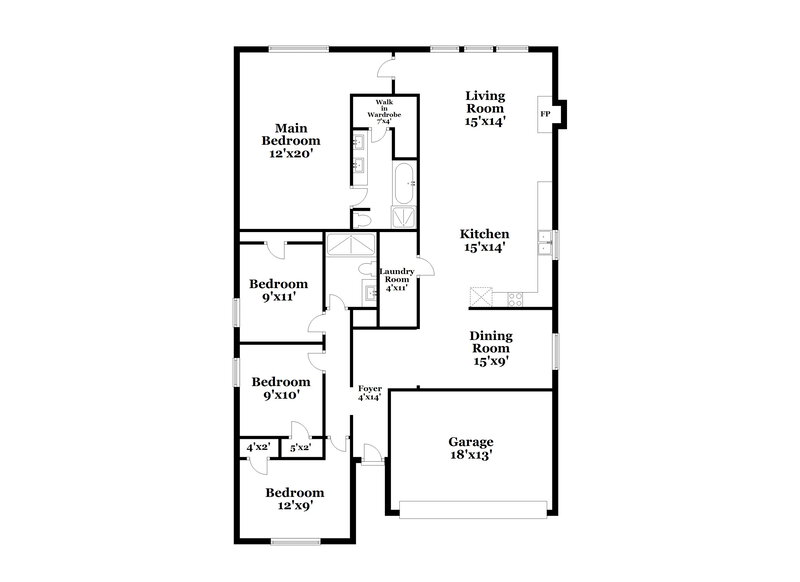 2,415/Mo, 5436 Trout Creek Ct Watauga, TX 76137 Floor Plan View